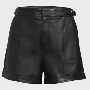 Sofia Jeans Women's High Rise Faux Leather Shorts